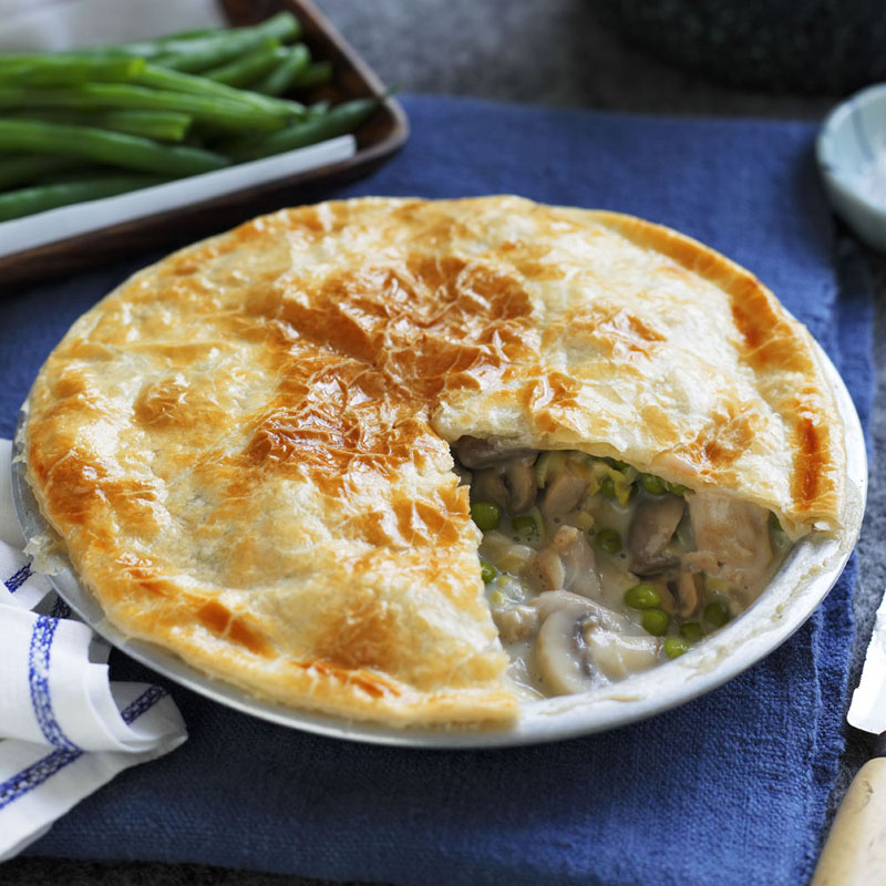 Chicken, Leek & Mushroom Pie Home Delicious Recipe