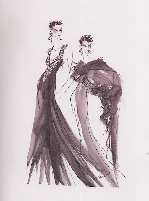 According to BRASWELL: Fashion Illustrations- Geoffrey Beene + Hanae Mori