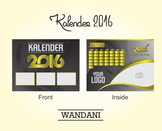 Free Vector : Desain Kalender Meja Keren 