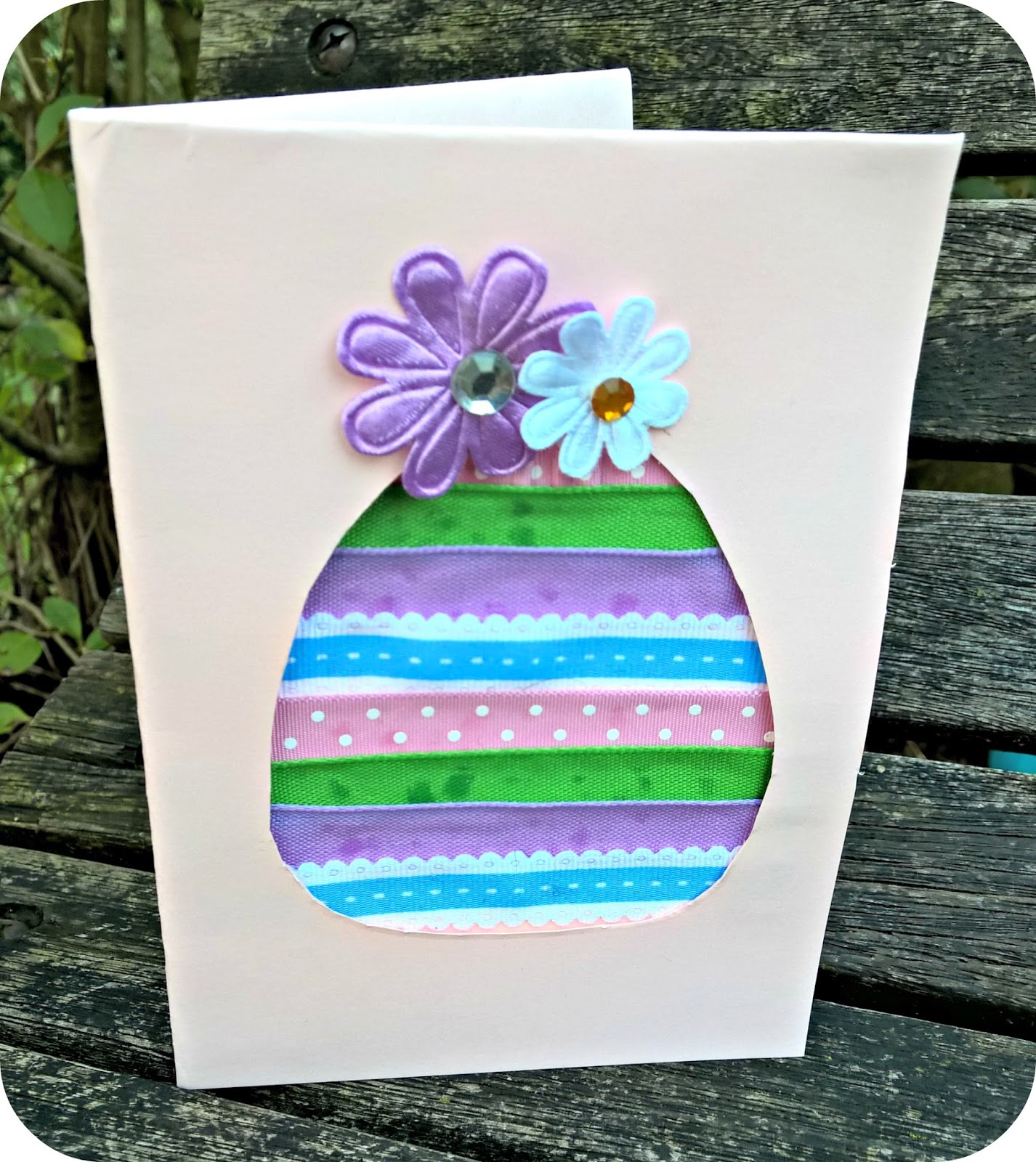 Easy Easter Ribbon Greeting Card Craft