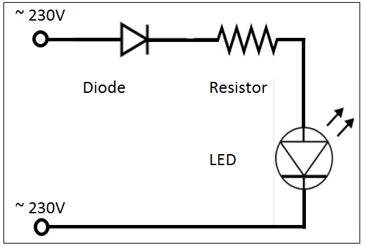 Make it easy!: Connect led lights to 230VAC