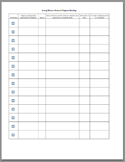 Printable Personal Progress Tracking Sheet – YZZGL