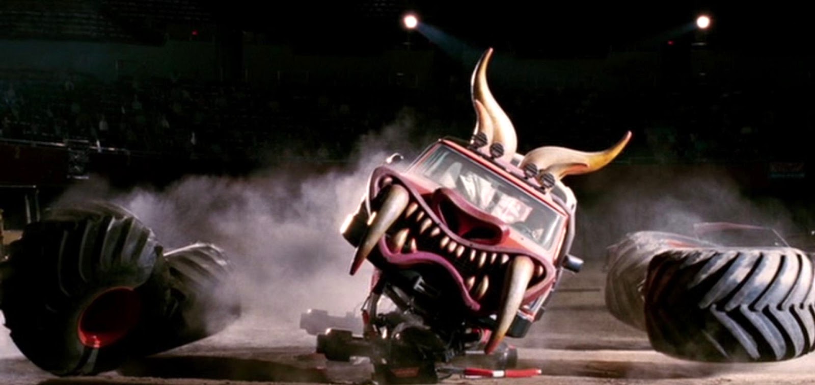 Just A Car Guy only Herbie can land on, and destroy, a monster truck