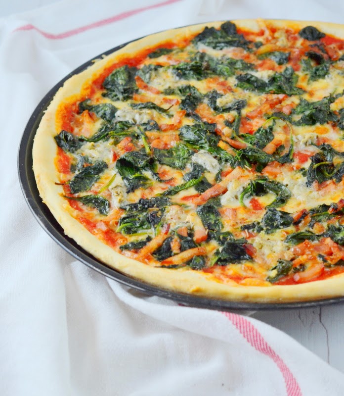 Pizza de espinacas