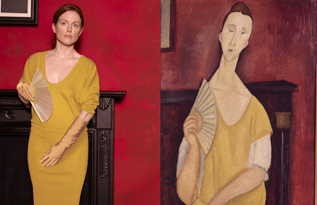 Julianne Moore, carisma, moda e quadros famosos Mulher com Abanador, 1919 por Amadeo Modigliani