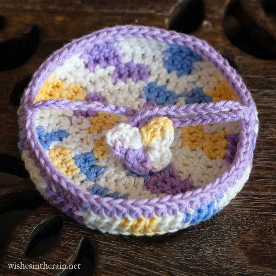 crochet coaster holder