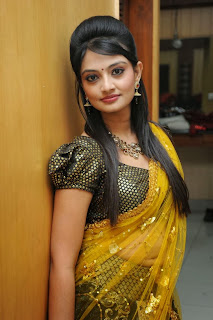  South Actress Nikitha Narayan Latest Stills  in  yellow Half saree 