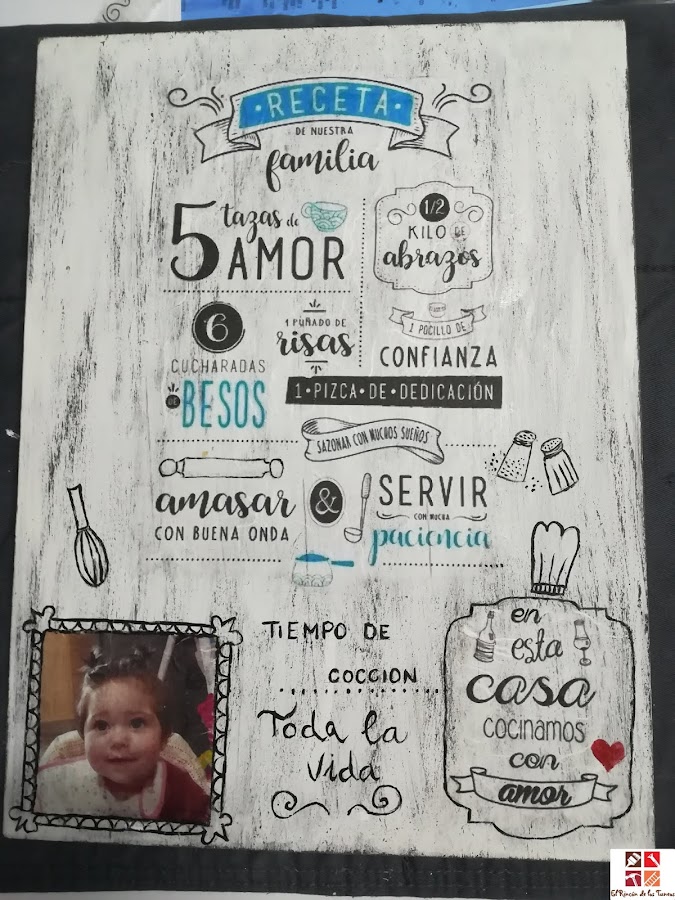 diy cartel para la cocina