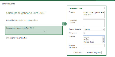recolher opinião usando o excel recolher opinião usando o excel