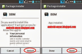 Gambar Cara Instal Aplikasi BBM di Android