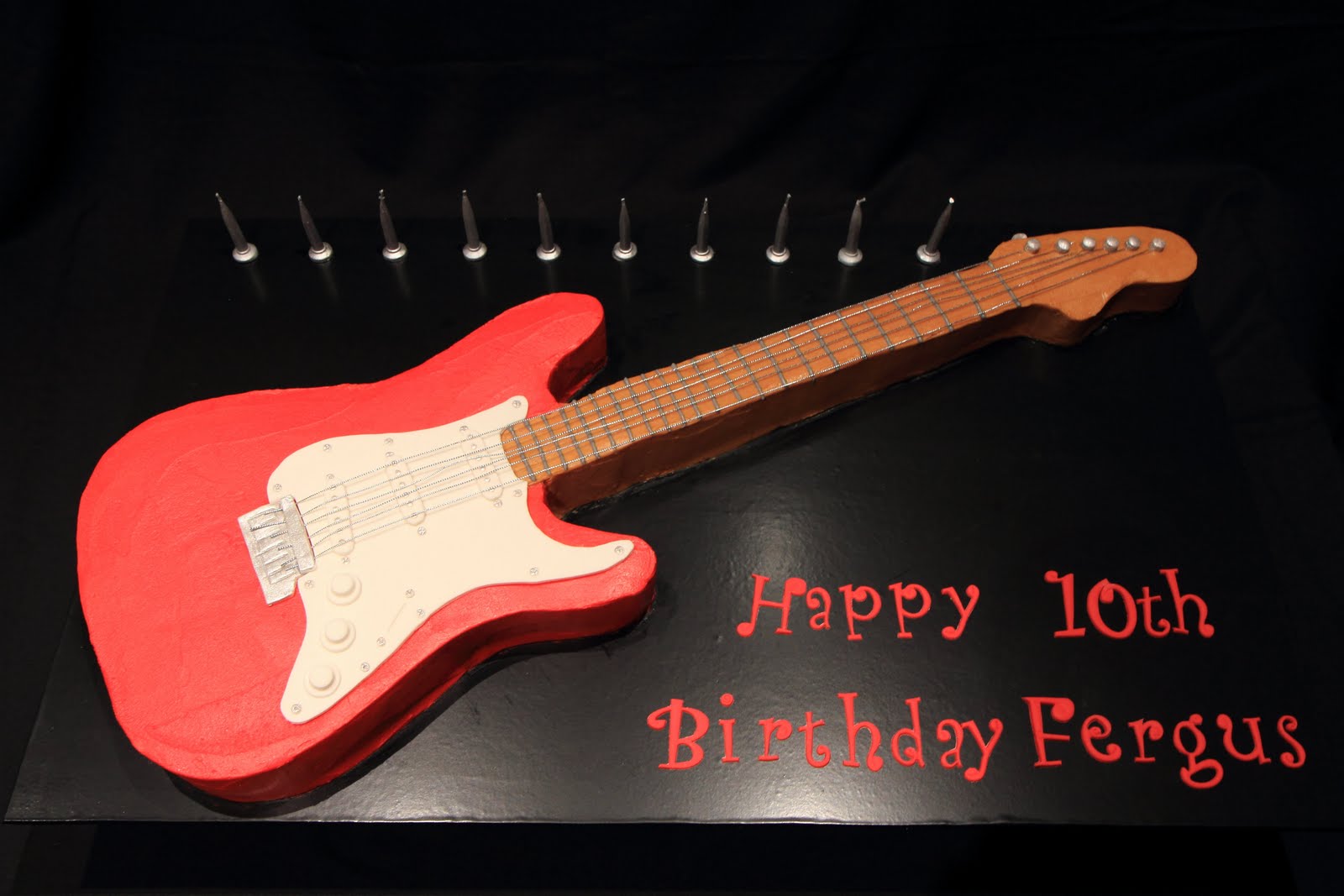 The Cake Fork Guitar Cake