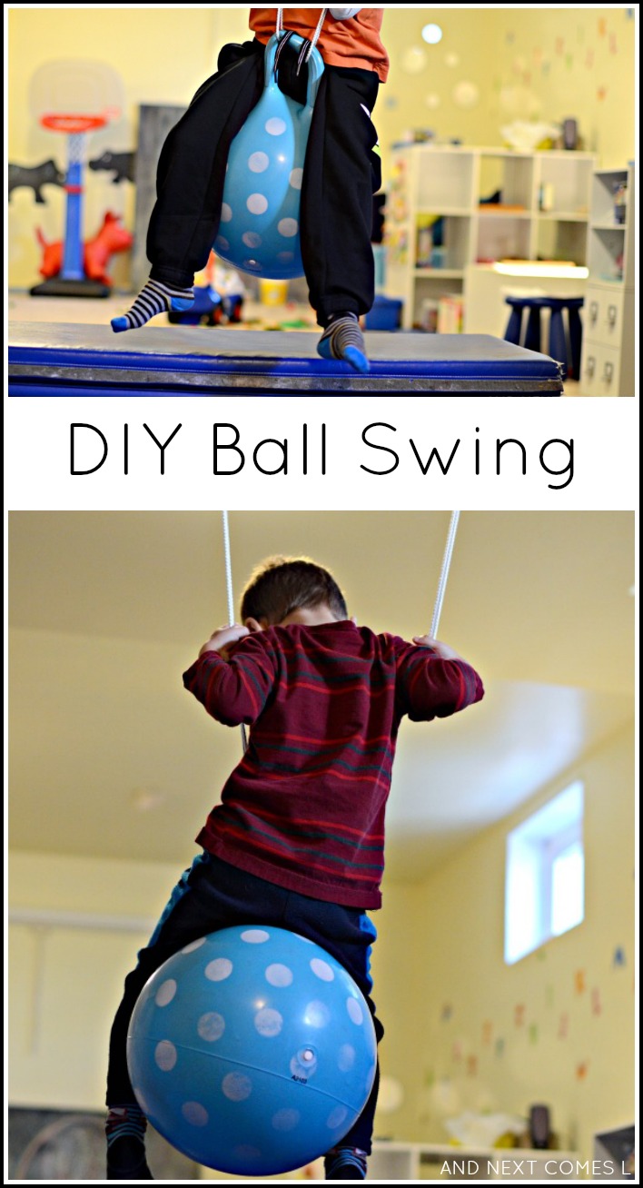 DIY Ball Swing {Sensory Hack for Kids} And Next Comes L