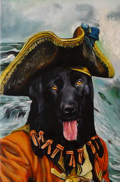 07-The-Pirate-Splendid-Beast-Your-Animal-Friend-on-an-Oil-Painting-www-designstack-co