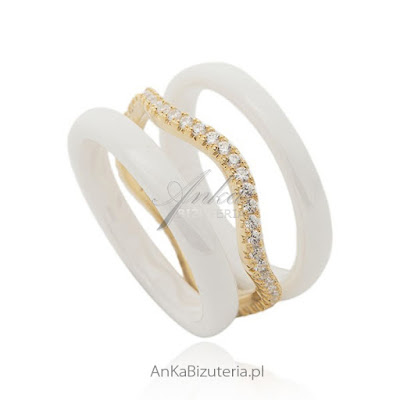 pierścionek z białej ceramiki okazja cenowa najmodniejsza biżuteria 2015 netstylistka