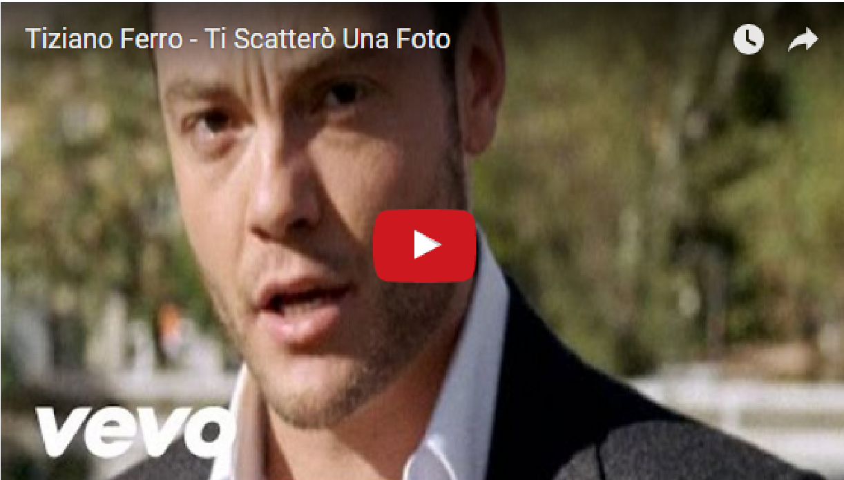L'AMORE PER LA MUSICA Tiziano Ferro Ti Scatterò Una Foto