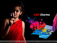 aditi sharma, wallpaper, red sexy outfit, holding wine glass, she is feeling, sexual desire