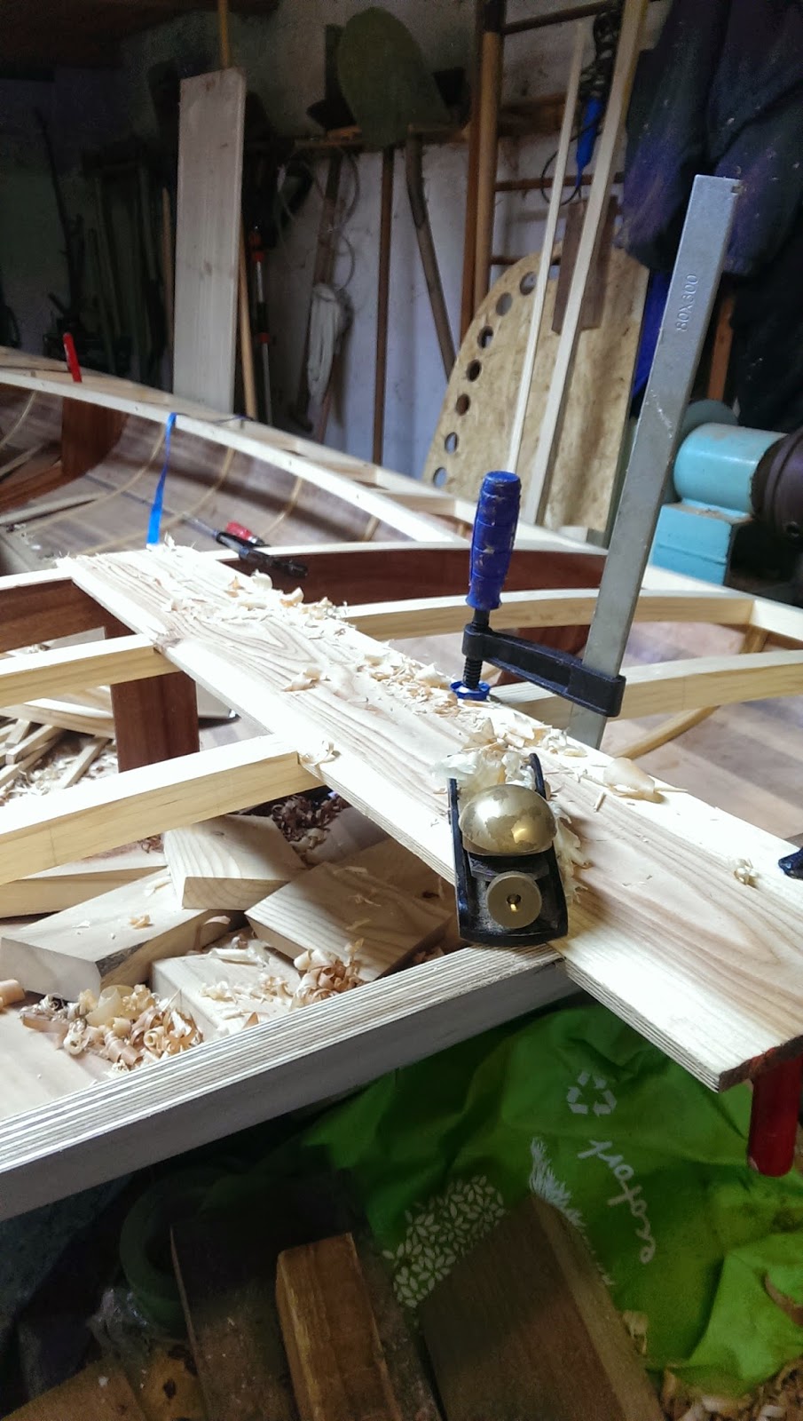 Building a 16' East Coast Melonseed Skiff Stern king plank