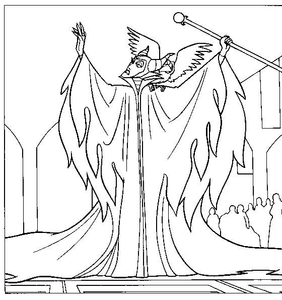 Disney Movie Princesses: Maleficent Free Printable Coloring Pages