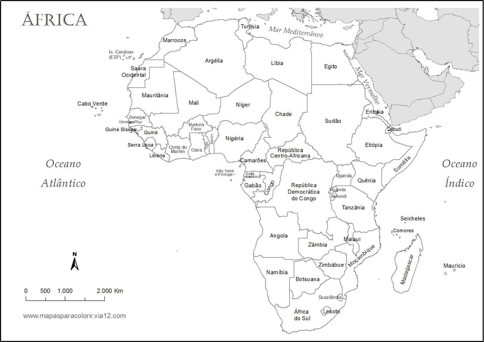 JORNAL R 7ª Mapa do Continente Africano!