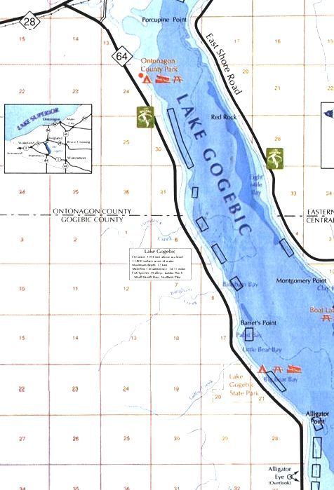 Lake Gogebic Map