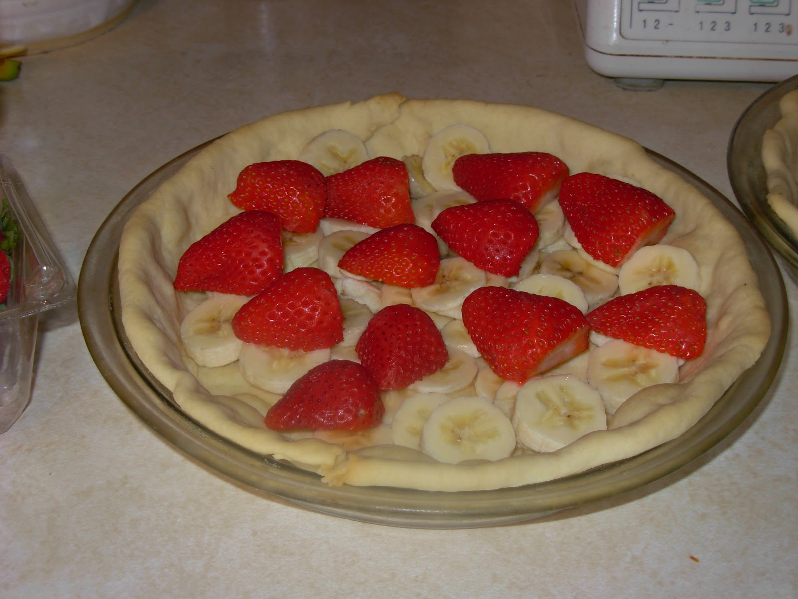 At Home At Lake Mac Strawberry Banana Cream Pie