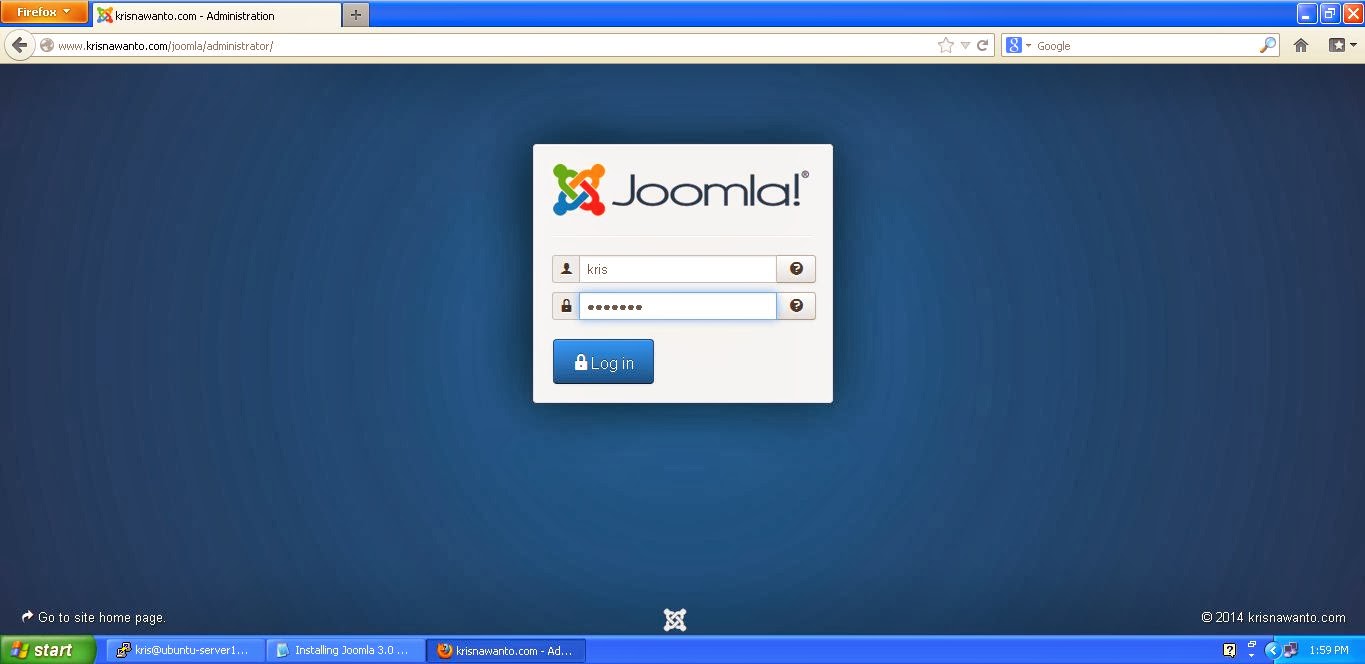 Cara Install Joomla di Ubuntu Server 12.04
