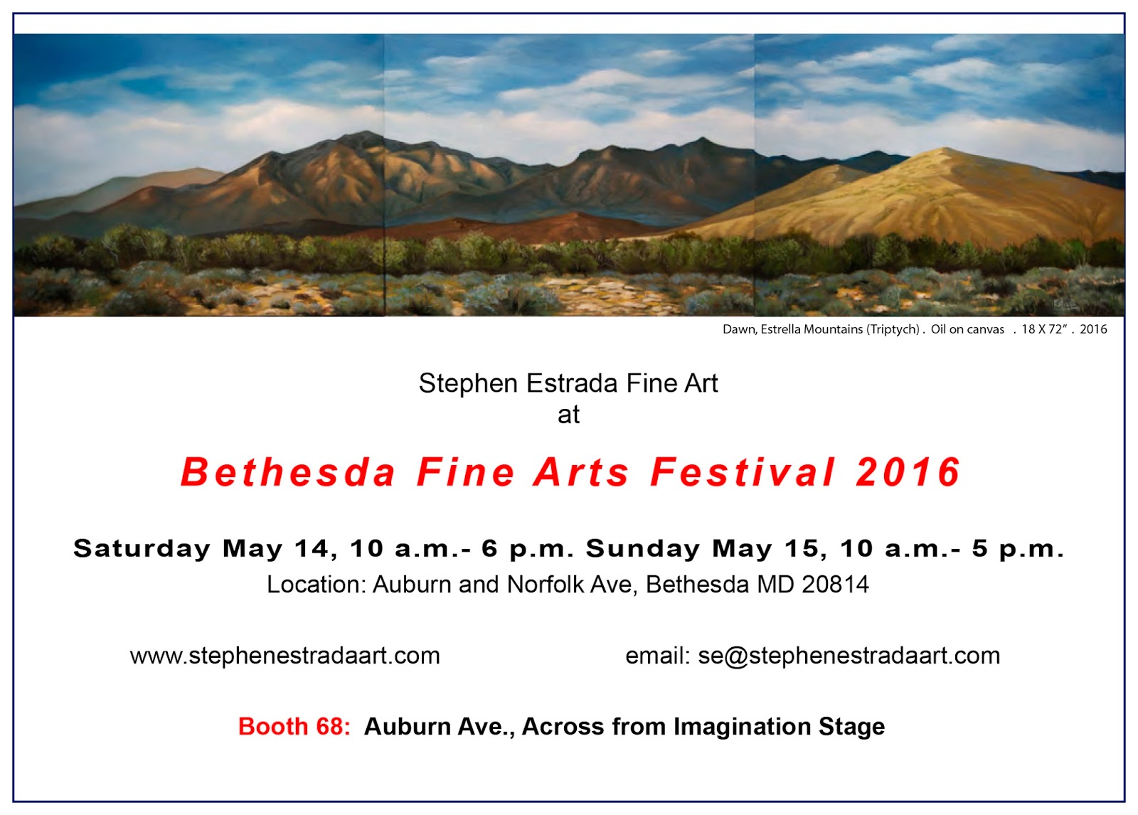 Painterly Visions 2016 Bethesda Fine Arts Festival May 14 & 15