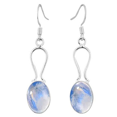 rainbow moonstone earrings
