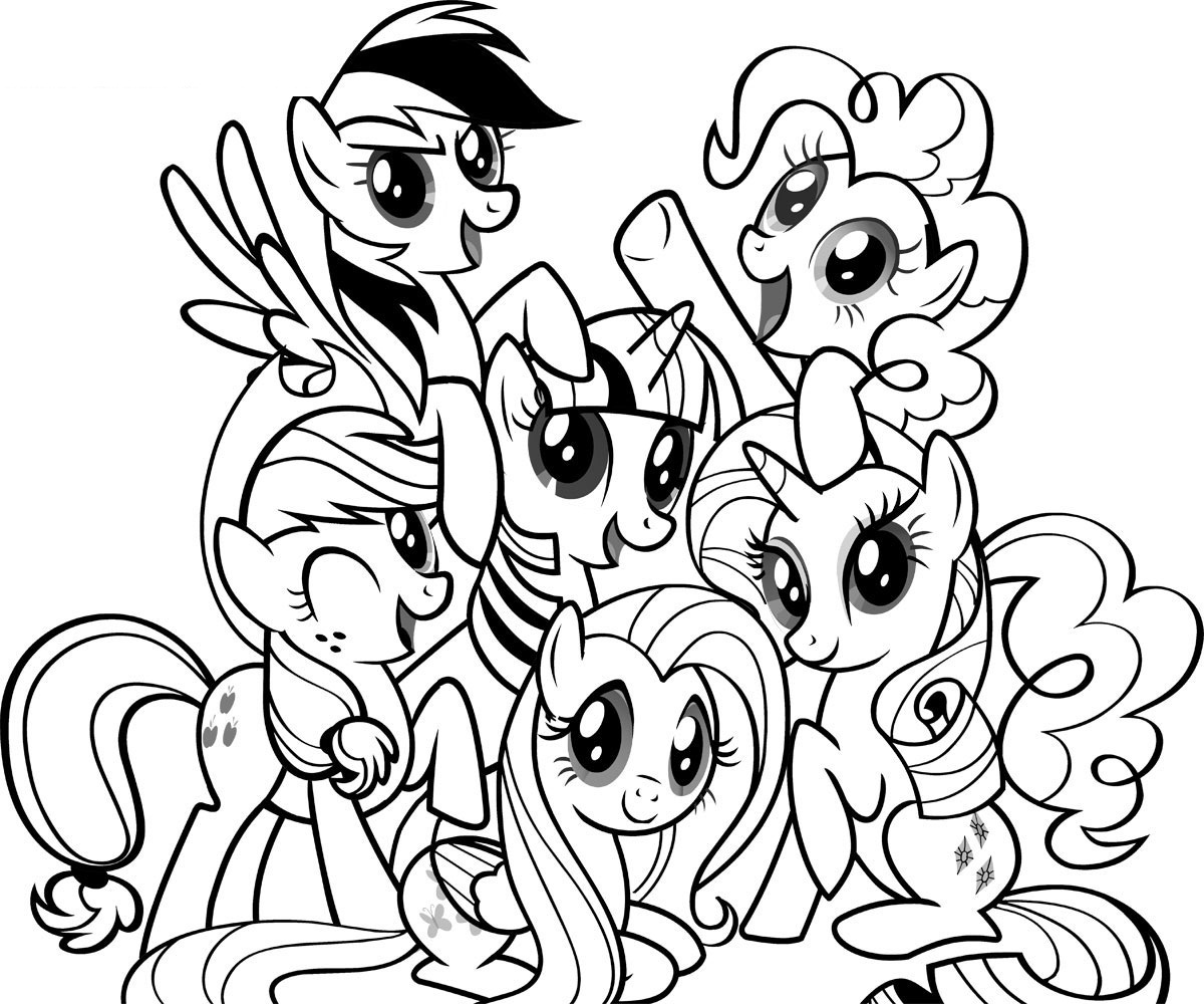 Pony melhores amigas para colorir - Imprimir Desenhos