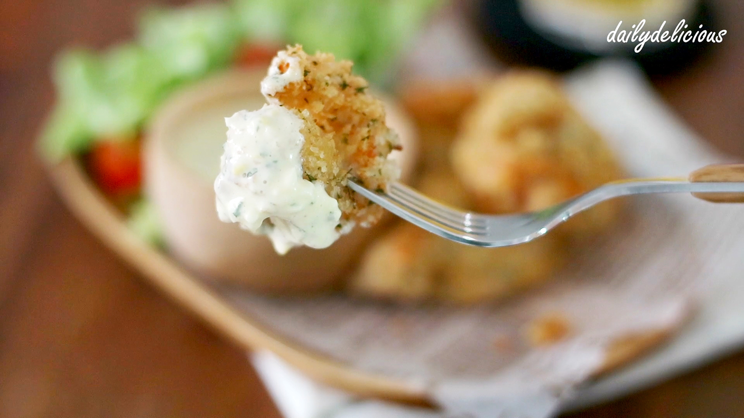 dailydelicious Fried Shrimp with tartar sauce