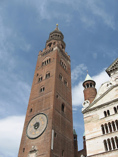 Cremona's enormous bell tower, Il Torrazzo, is the tallest in Italy