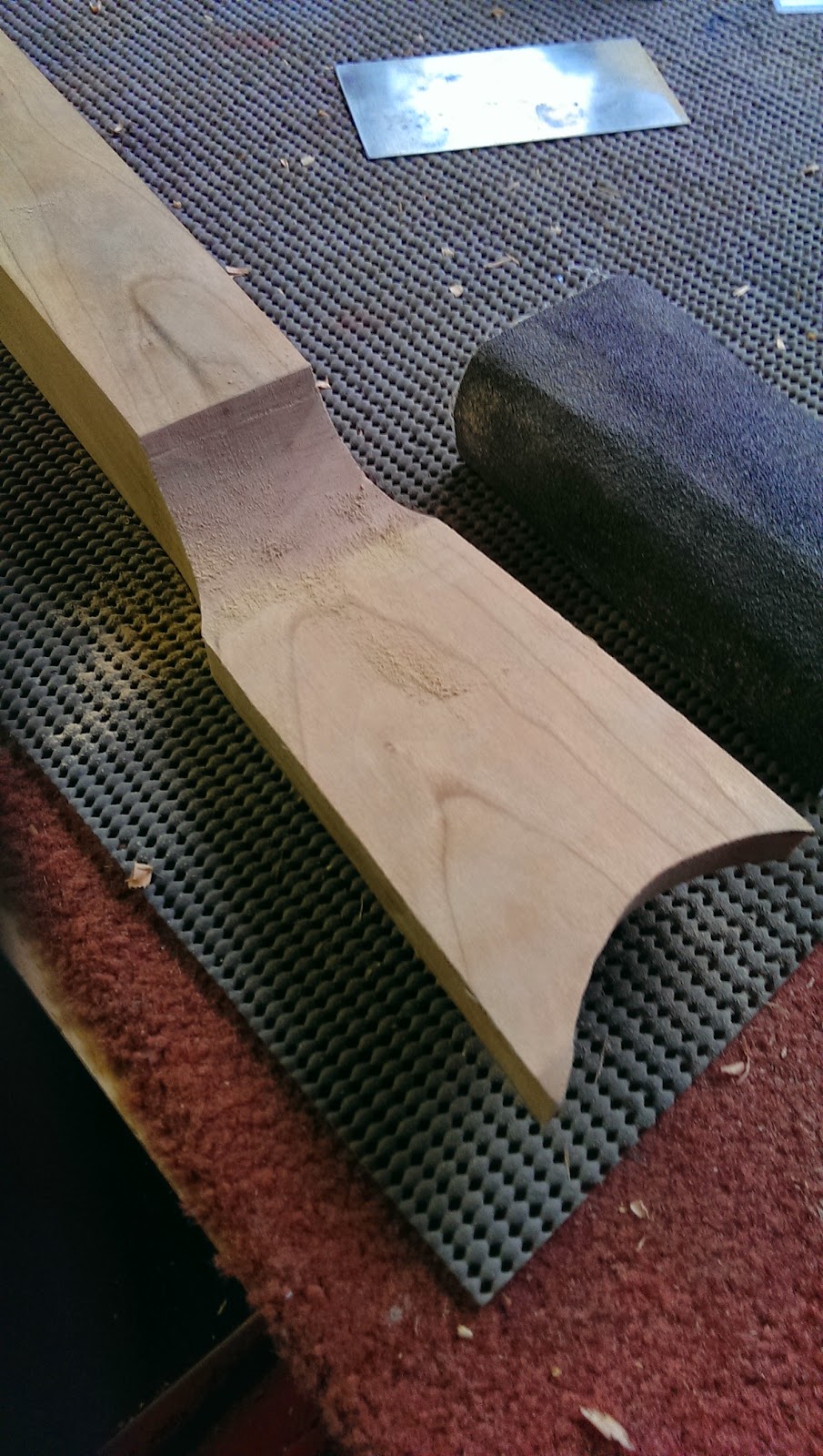 DLP Guitars DLP Lap Steel Guitar 3 Carving the Headstock