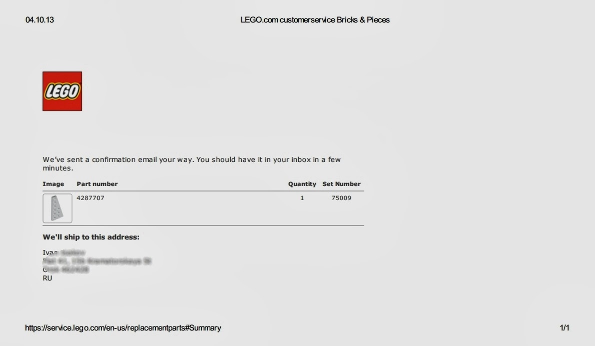 Обзоры, LEGO, Обзоры LEGO Customer service