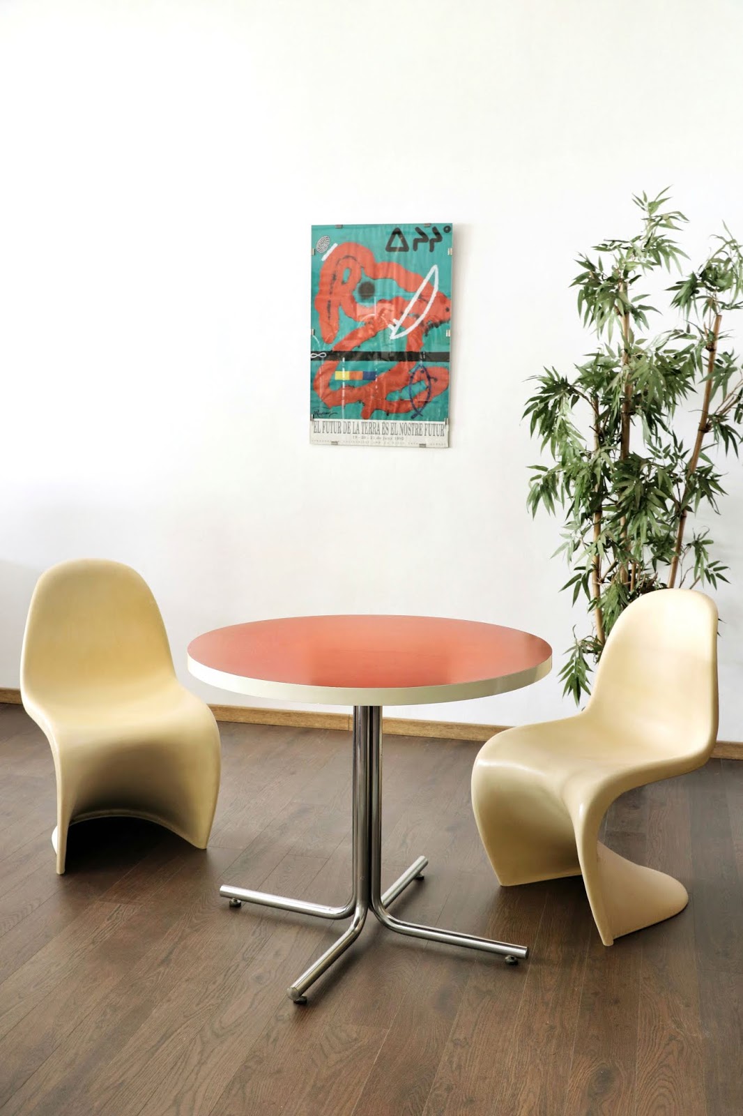 Mesa de fórmica roja ~ Martina Vintage