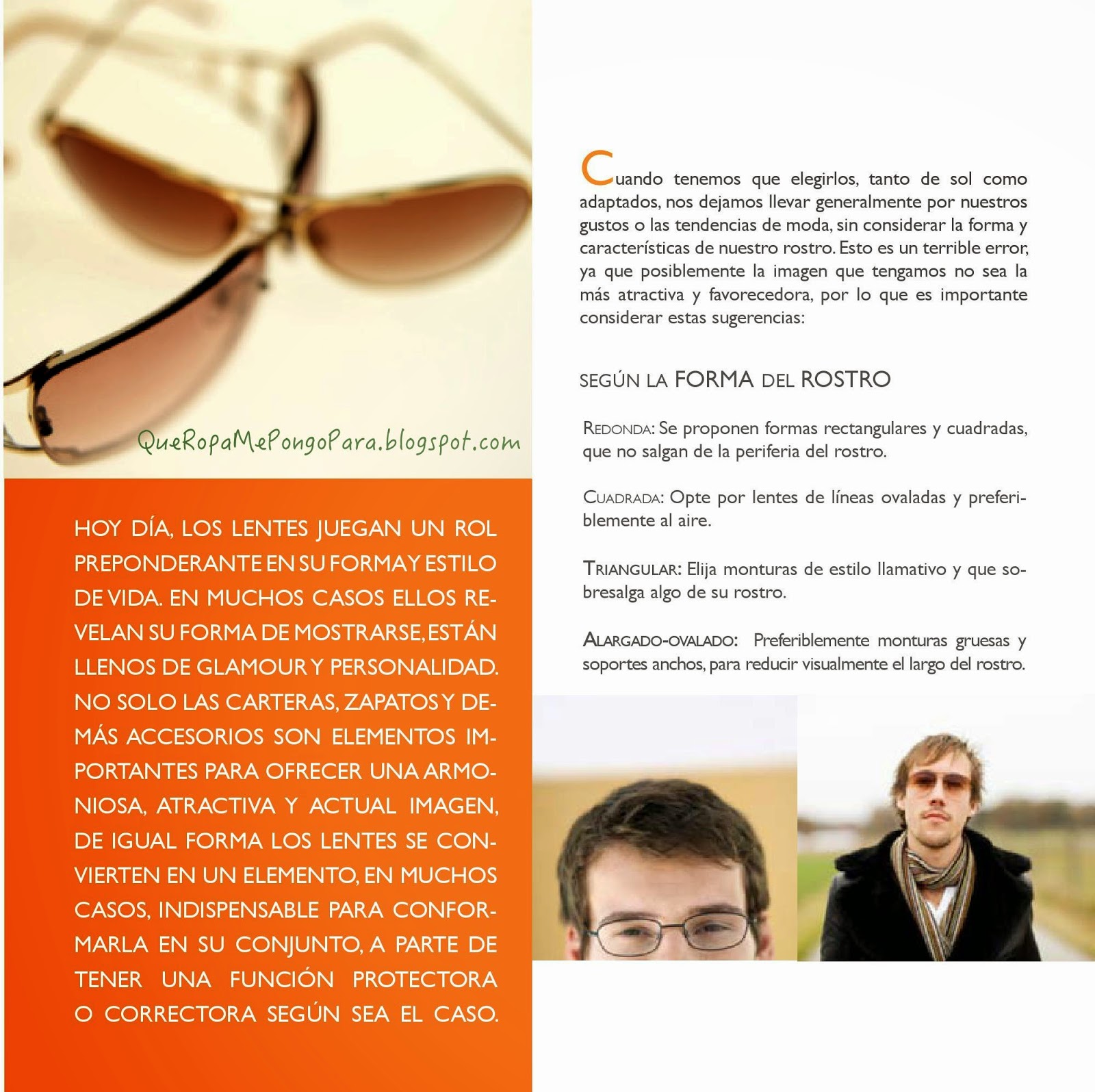 FASHION QUE TIPO DE LENTES SUAR SEGÚN FORMA DEL ROSTRO - Tips para caballeros