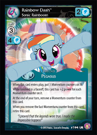 My Little Pony Rainbow Dash, Sonic Rainboom Absolute Discord CCG Card