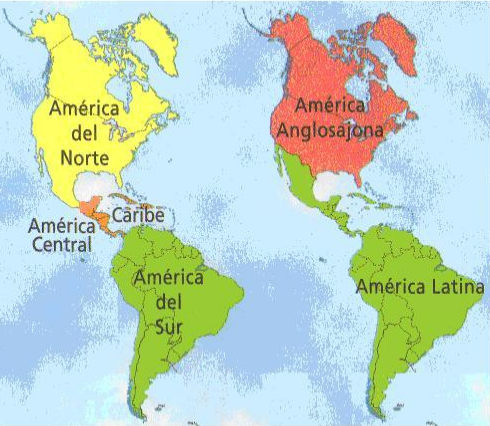 Escritorio de clases: Continente Americano - División territorial y
