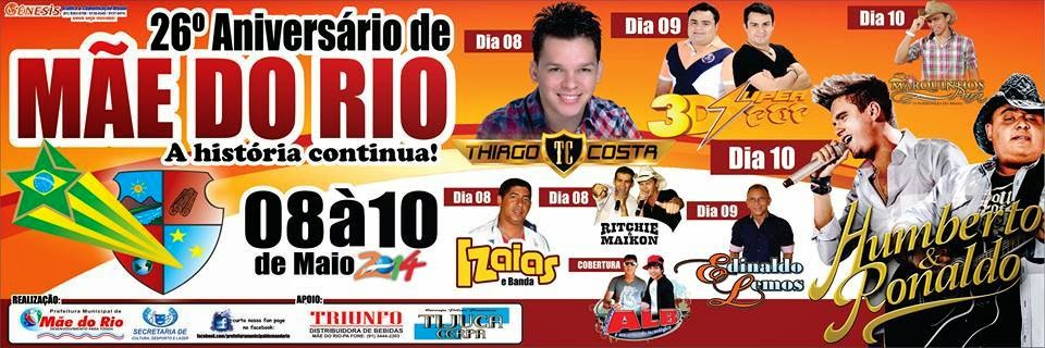 Prefeitura Municipal de Mãe do Rio ANIVERSÁRIO DE MÃE DO RIO