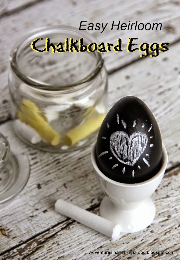 Adventures in all things food Creating Heirloom Eggs Easy Chalkboard Eggs