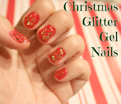 gel nails christmas glitter minute last