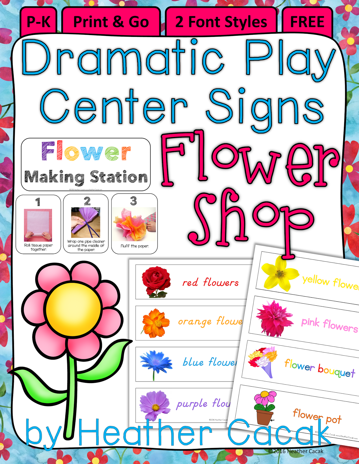 Free Preschool Flower Shop Printables Free Printable Templates