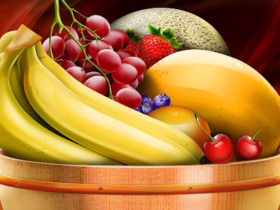 Ricas bananas y mangos para un desayuno saludable