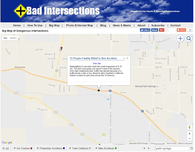 map of 10 freeway bus crash location 