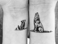 Feminine Simple Wolf Tattoo Designs