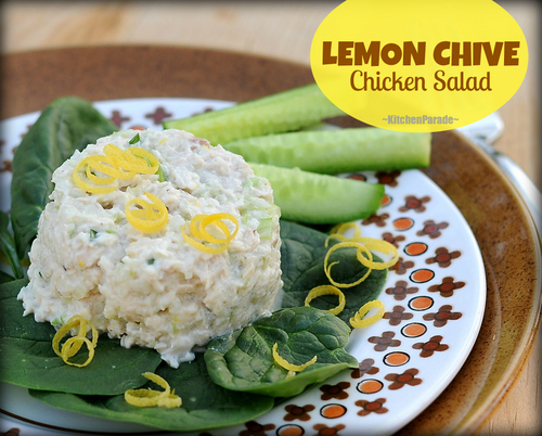 Lemon Chive Chicken Salad ♥ KitchenParade.com, chicken breasts gently poached in lemon water then mixed with delicious low-cal mayo-yogurt sauce. Low Carb. Hight Protein. Gluten Free. Weight Watchers Friendly. Lemon Chive Chicken Salad ♥ KitchenParade.com, chicken breasts gently poached in lemon water then mixed with delicious low-cal mayo-yogurt sauce. Low Carb. High Protein. Gluten Free. Weight Watchers Friendly.
