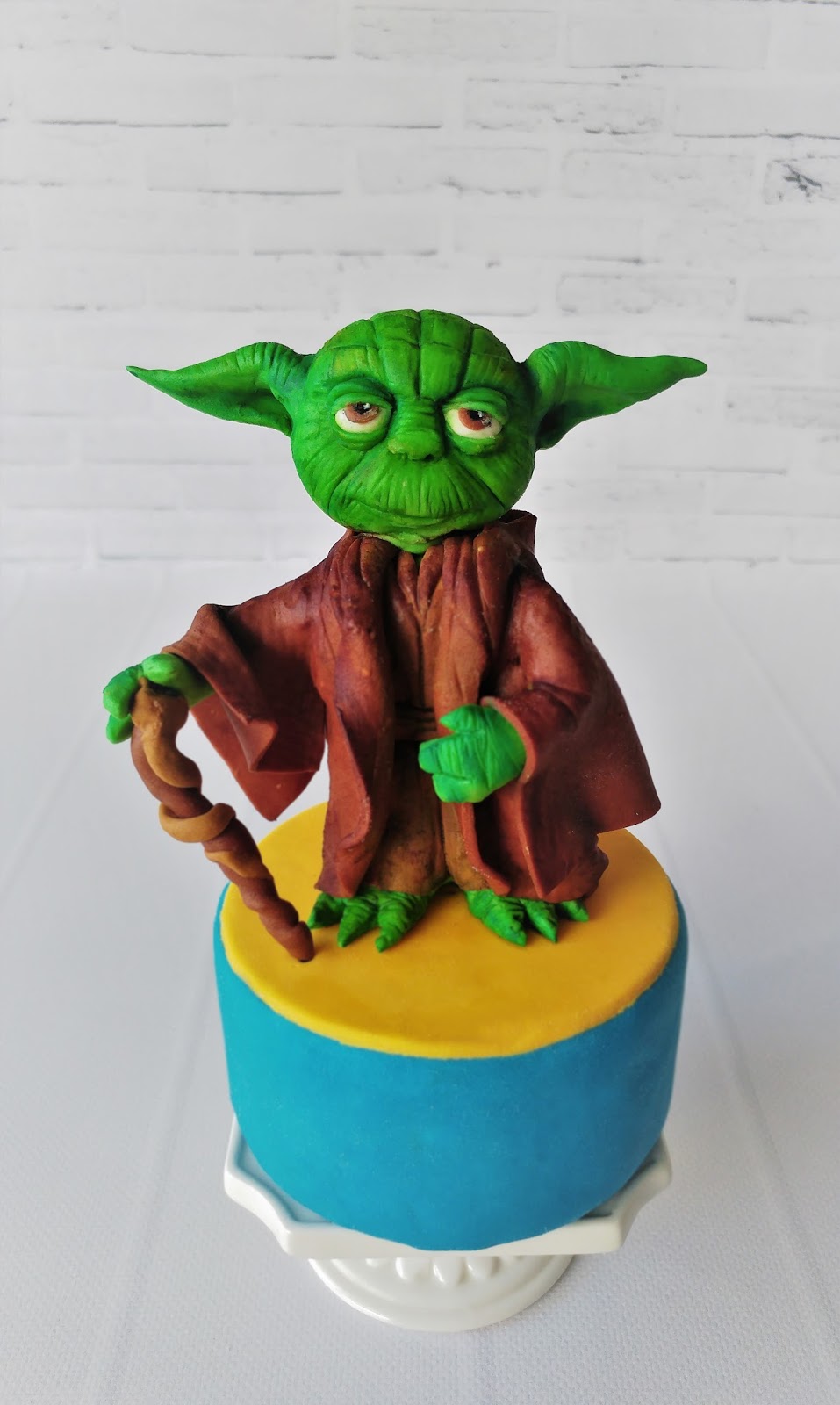 Lukrowanka Master Yoda fondant cake topper/ lukrowa figurka mistrza Yody