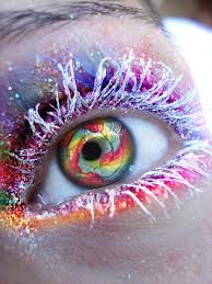 Colorful Snowy Eye Makeup