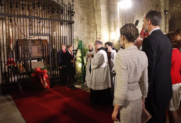 King Felipe of Spain and Queen Letizia of Spain attended the "Principe de Viana" 2015 award ceremony at San Salvador de Leyre (Navarra) Monastery