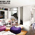 Modern House in Purple and grey interior design