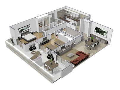 Free plans from one and two bedroom apartments